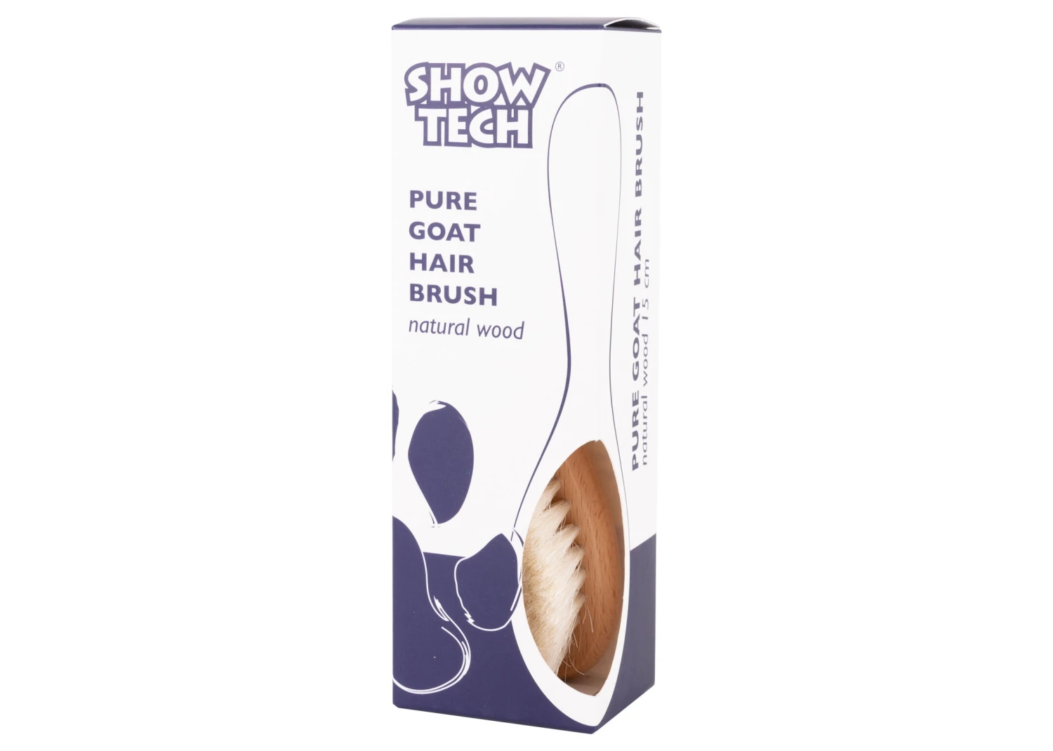 Show Tech Pure Goat Hair Brush Natural Wood 15cm - Image 6