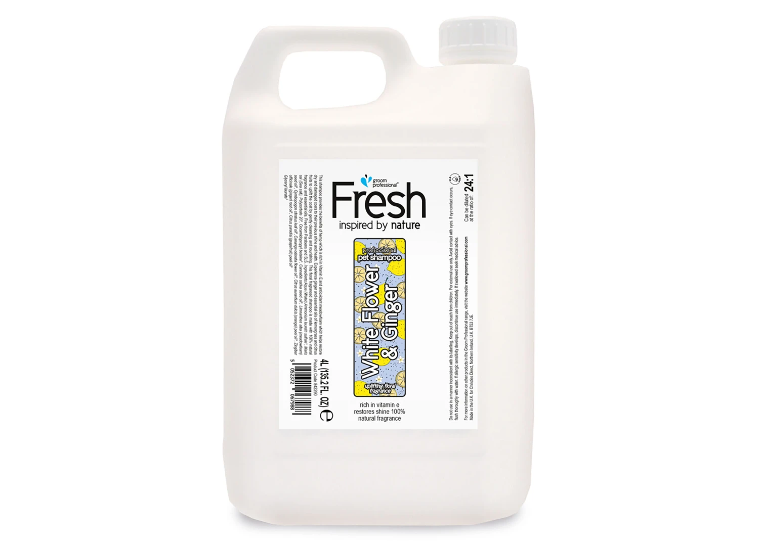 Groom Professional Fresh White Flower & Ginger Shampoo 4 L