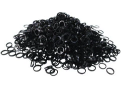 Show Tech Latex Bands Medium Black - 1000 Pcs Top Knot Bands